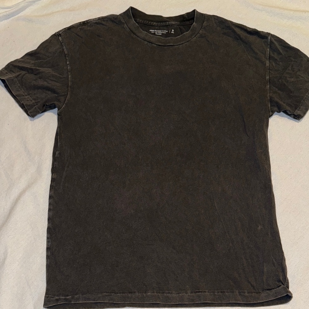 Abercrombie & Fitch Men’s Charcoal Short Sleeve Cotton Tee